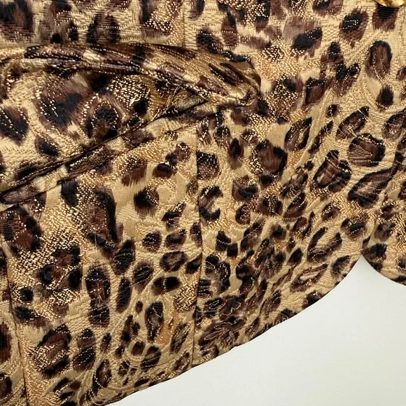 Vintage 90s Lena Gabrielle Cheetah Animal Print Women's Blazer - Size 6 - Picture 3 of 13